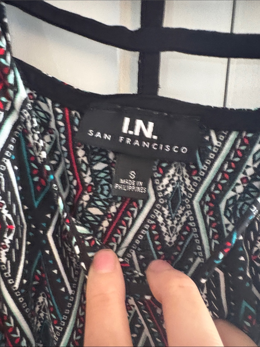 I.N. San Francisco Black Multi-Color Strappy Mini Dress - Picture 2 of 4